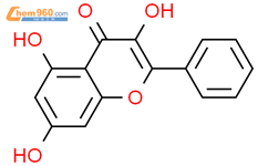 3,5,7-三羟基黄酮结构式图片|548-83-4结构式图片