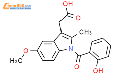 [1-(2-hydroxybenzoyl)-5-methoxy-2-methyl-1H-indol-3-yl]acetic acid结构式图片|54871-12-4结构式图片