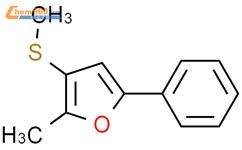Furan, 2-methyl-3-(methylthio)-5-phenyl-结构式图片|54930-80-2结构式图片
