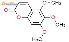 5,6,7-三甲氧基香豆素结构式图片|55085-47-7结构式图片