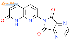 6-(7,8-二氢-7-氧代-1,8-萘啶-2-基)-5H-吡咯并[3,4-b]吡嗪-5,7(6h)-二酮结构式图片|55112-94-2结构式图片