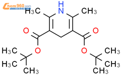 2,6-二甲基-1,4-二氢吡啶-3,5-二甲酸二叔丁酯结构式图片|55536-71-5结构式图片
