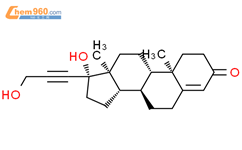17beta-羟基-17-(3-羟基-1-丙炔基)雄甾-4-烯-3-酮结构式图片|55542-26-2结构式图片