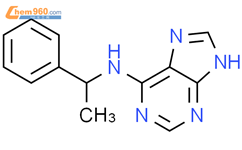 N-(1-苯基乙基)-9H-嘌呤-6-胺结构式图片|55553-54-3结构式图片