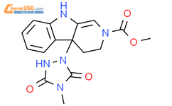 3,4,4a,9-四氢-4a-(4-甲基-3,5-二氧-1,2,4-三唑啉-1-基)-2H-吡啶[3,4-b]吲哚-2-羧酸甲酯结构式图片|557086-56-3结构式图片