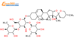 偏诺皂苷元-3-O-beta-查考三糖苷结构式图片|55916-52-4结构式图片