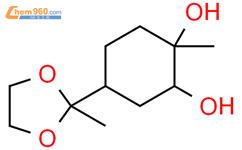 1,2-Cyclohexanediol, 1-methyl-4-(2-methyl-1,3-dioxolan-2-yl)-结构式图片|56859-97-3结构式图片