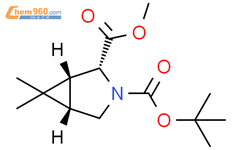 (1R,2R,5S)-6,6-二甲基-3-氮杂双环[3.1.0]己烷-2,3-二羧酸-3-(1,1-二甲基乙基)2-甲酯结构式图片|569679-07-8结构式图片