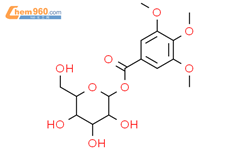 1-O-(3,4,5-三甲氧基苯甲酰)-b-D-吡喃葡萄糖苷结构式图片|56982-70-8结构式图片