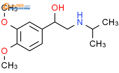 1-(3,4-dimethoxyphenyl)-2-(propan-2-ylamino)ethanol结构式图片|5746-32-7结构式图片