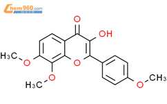 3-羟基-7,8,4'-三甲氧基黄酮结构式图片|57499-06-6结构式图片