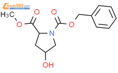 N-CBZ-顺式-L-羟脯氨酸甲酯结构式图片|57653-35-7结构式图片