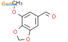 5-甲氧基3,4-亚甲二氧基苯甲醛结构式图片|5780-07-4结构式图片