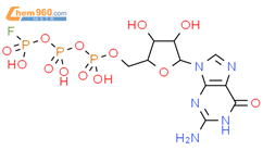 鸟苷5’-（三氢二磷酸），P’-酸酐与磷酸氟（9CI）结构式图片|57817-57-9结构式图片