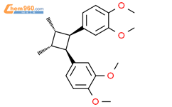 rel-1,1'-[(1R,2S,3R,4S)-3,4-二甲基-1,2-环丁二基]双[3,4-二甲氧基-苯结构式图片|58045-93-5结构式图片