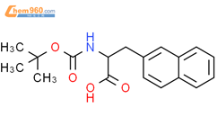 Boc-3-(2-萘基)-L-丙氨酸结构式图片|58438-04-3结构式图片