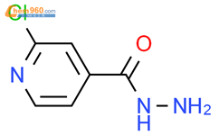 2-氯吡啶-4-甲酰肼结构式图片|58481-04-2结构式图片