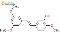 cis-3，4’，5-Trimethoxy-3’-hydroxystilbene结构式图片|586410-08-4结构式图片