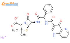 4-Thia-1-azabicyclo[3.2.0]heptane-2-carboxylicacid,6-[[(2R)-2-[[(4-hydroxy-1,5-naphthyridin-3-yl)carbonyl]amino]-2-phenylacetyl]amino]-3,3-dimethyl-7-oxo-,sodium salt (1:1), (2S,5R,6R)-结构式图片|58795-03-2结构式图片