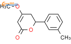 2H-Pyran-2-one, 5,6-dihydro-4-methoxy-6-(3-methylphenyl)-结构式图片|588717-36-6结构式图片