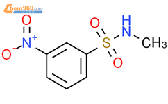 N-甲基-3-硝基苯磺酰胺结构式图片|58955-78-5结构式图片