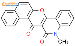 5-甲基-6H-萘并[1',2':5,6]吡喃并[3,2-c]喹啉-6,7(5H)-二酮结构式图片|59050-31-6结构式图片