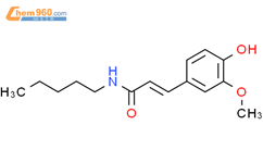 2-Propenamide, 3-(4-hydroxy-3-methoxyphenyl)-N-pentyl-结构式图片|591246-89-8结构式图片