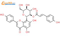 2''-O-p-香豆酰基牡荆素结构式图片|59282-55-2结构式图片
