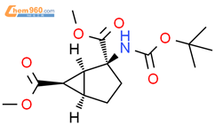 (1S,2S,5R,6R)-2-[[(1,1-二甲基甲氧基)羰基]氨基]-双环[3.1.0]己烷-2,6-二羧酸-2,6-二甲酯结构式图片|597540-63-1结构式图片