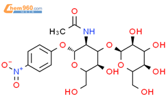 4-硝基苯基-2-乙酰氨基-2-脱氧-3-O--(β-吡喃半乳糖)-α-D-半乳糖苷结构式图片|59837-14-8结构式图片
