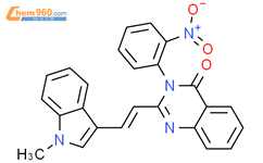 2-[(E)-2-(1-methyl-1H-indol-3-yl)ethenyl]-3-(2-nitrophenyl)quinazolin-4(3H)-one结构式图片|6000-22-2结构式图片