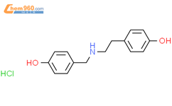 4-{2-[(4-hydroxybenzyl)amino]ethyl}phenol hydrochloride结构式图片|60000-01-3结构式图片