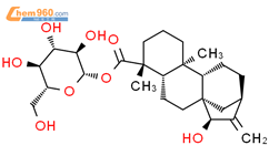 (4α,15β)-15-羟基贝壳杉-16-烯-18-酸 β-D-吡喃葡萄糖酯结构式图片|60129-63-7结构式图片