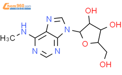 6-甲基氨基嘌呤阿拉伯糖苷结构式图片|60209-41-8结构式图片
