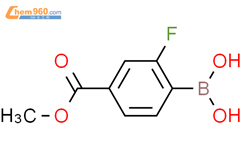 2-氟-4-甲氧基甲酰苯硼酸结构式图片|603122-84-5结构式图片