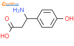 3-氨基-3-(4-羟基苯基)丙酸结构式图片|6049-54-3结构式图片