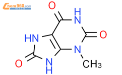 3-甲基尿酸结构式图片|605-99-2结构式图片