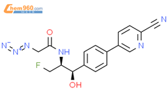 2-叠氮基-N-{（1R，2S）-1-[4-（6-氰基-3-吡啶基）苯基]-3-氟-1-羟基-2-丙酰基}乙酰胺结构式图片|605650-58-6结构式图片