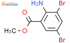 3,5-二溴邻氨基苯甲酸甲酯结构式图片|606-00-8结构式图片