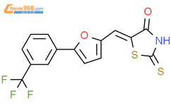 (Z)-2-硫氧基-5-[[5-[3-(三氟甲基)苯基]-2-基]亚甲基]噻唑烷-4-酮结构式图片|608147-03-1结构式图片
