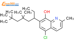 5-chloro-2-methyl-7-(5,5,7,7-tetramethyloctan-3-yl)quinolin-8-ol,60877 ...