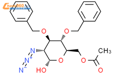 2-叠氮基-2-脱氧-3,4-二-O-苄基-ALPHA-D-吡喃葡萄糖 6-乙酸酯结构式图片|61135-01-1结构式图片