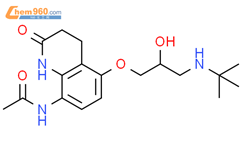 Acetamide,N-[5-[3-[(1,1-dimethylethyl)amino]-2-hydroxypropoxy]-1,2,3,4-tetrahydro-2-oxo-8-quinolinyl]-结构式图片|61201-93-2结构式图片