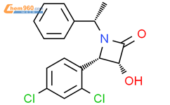 (3R,4S)-4-(2,4-二氯苯基)-3-羟基-1-[(1S)-1-苯基乙基]-2-氮杂环丁酮结构式图片|612502-09-7结构式图片