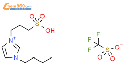 1-丙基磺酸-3-丁基咪唑三氟甲烷磺酸盐结构式图片|613673-26-0结构式图片