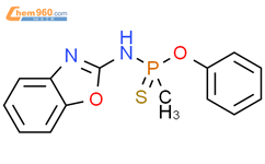 Phosphonamidothioic acid, N-2-benzoxazolyl-P-methyl-, O-phenyl ester结构式图片|61500-15-0结构式图片