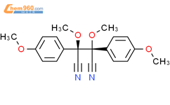Butanedinitrile, 2,3-dimethoxy-2,3-bis(4-methoxyphenyl)-, (R*,R*)-结构式图片|61502-61-2结构式图片