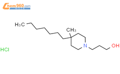 1-Piperidinepropanol, 4-heptyl-4-methyl-, hydrochloride结构式图片|61515-63-7结构式图片