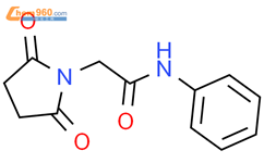 1-Pyrrolidineacetamide, 2,5-dioxo-N-phenyl-结构式图片|61516-79-8结构式图片