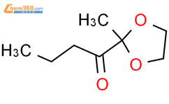 1-Butanone, 1-(2-methyl-1,3-dioxolan-2-yl)-结构式图片|61784-38-1结构式图片
